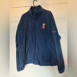 Columbia Illinois Fighting Illini fleece jacket  men’s XXL